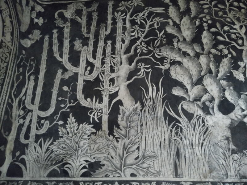 3 Frescos del convento que muestran la vegatación local