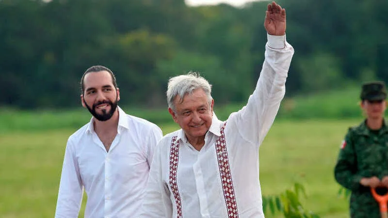 Lopez Obrador y Bukele en México